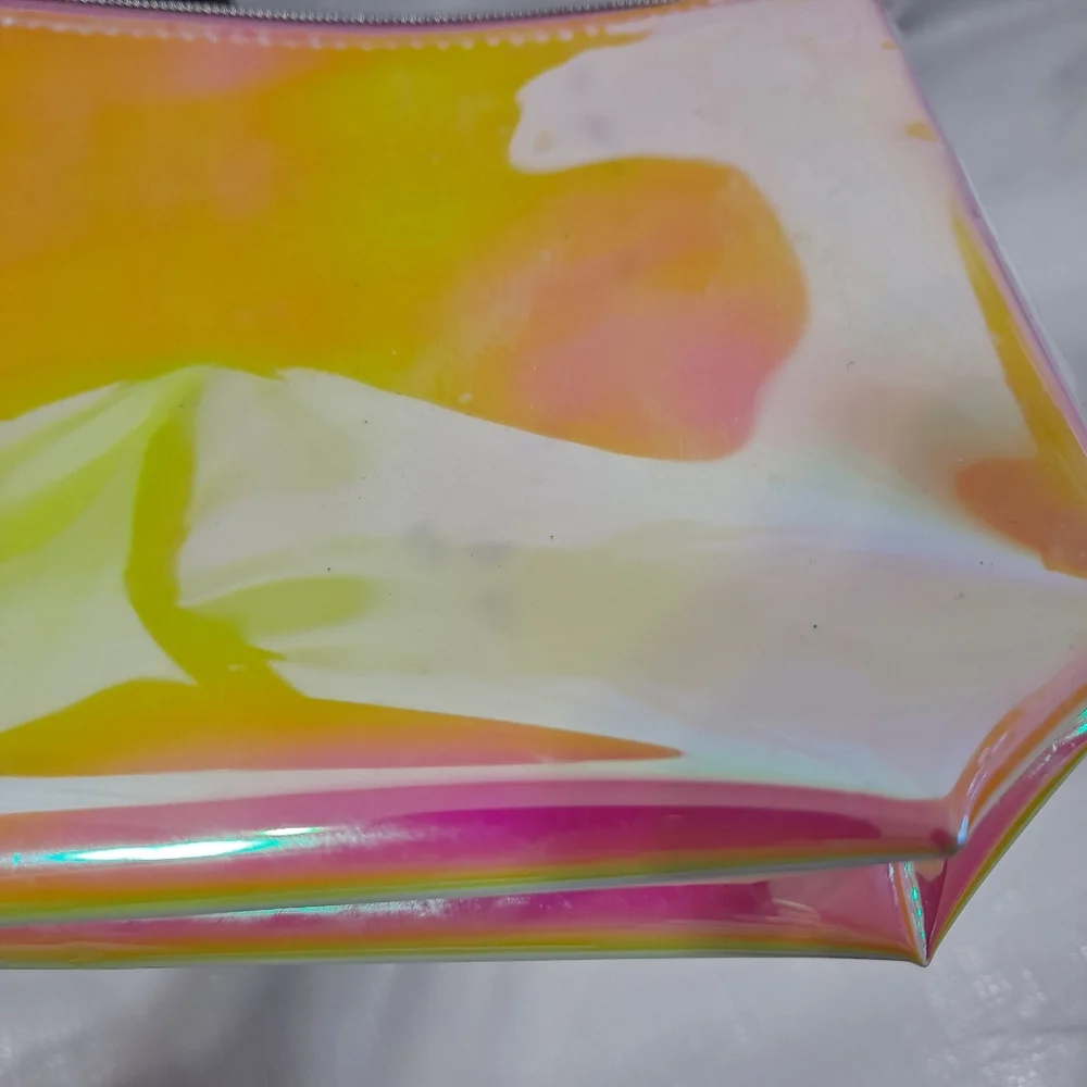 Lancome Pink Iridescent Vinyl Make-Up Bag